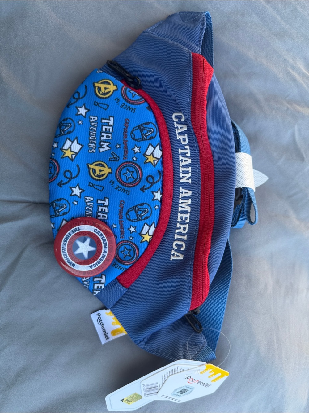 Blue and Red Captain America Fanny Oack